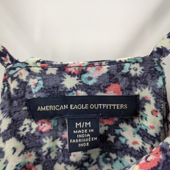 *Sold*AMERICAN EAGLE Floral Ruffle Racerback Tank Top - Picture 3 of 8